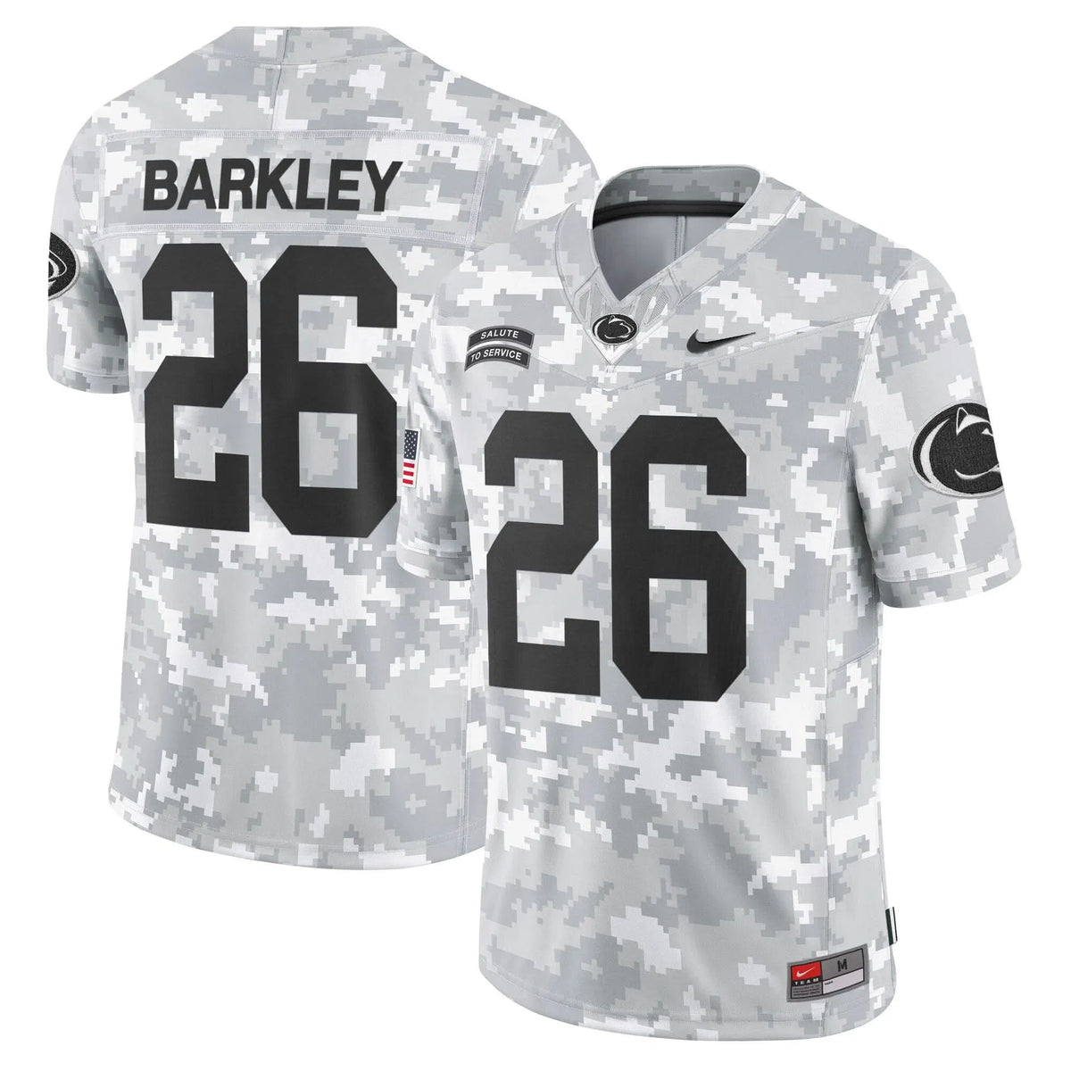 Personalized PSU 2026 Salute to Service Vapor Limited Jersey - Arctic Camo - Saquon Barkley Stitched