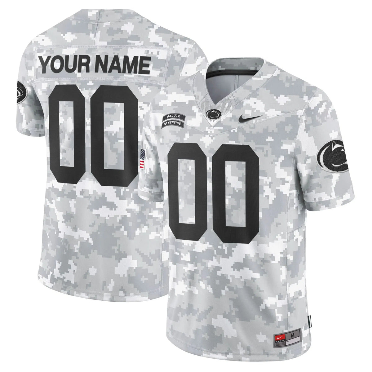 Personalized PSU 2026 Salute to Service Vapor Limited Custom Jersey - Arctic Camo - Custom Stitched