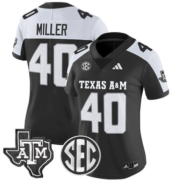 Personalized Women's Aggies 2026 Vapor Limited Jersey - Stitched - Black Alternate / Von Miller Stitched