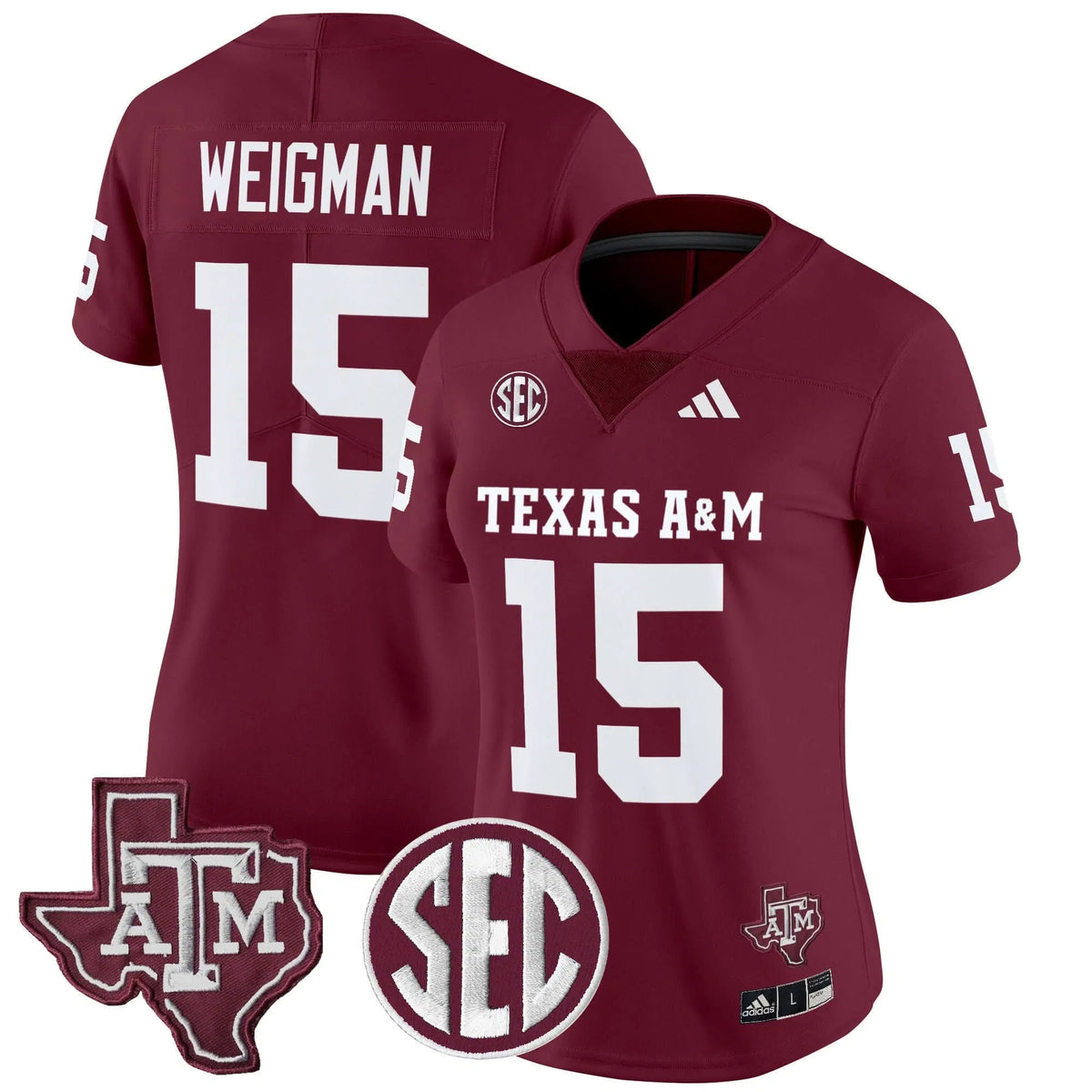Personalized Women's Aggies 2026 Vapor Limited Jersey - Stitched - Maroon / Conner Weigman Stitched