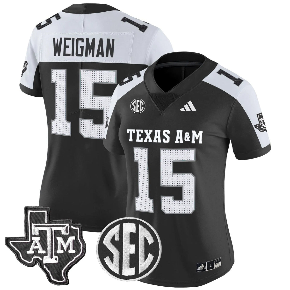 Personalized Women's Aggies 2026 Vapor Limited Jersey - Stitched - Black Alternate / Conner Weigman Stitched