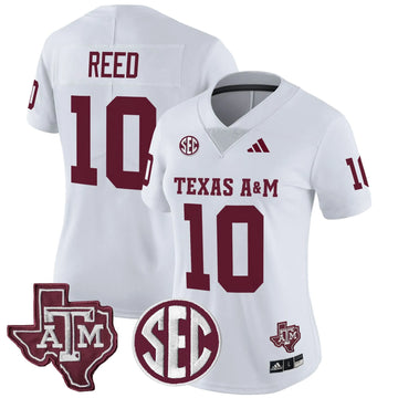 Personalized Women's Aggies 2026 Vapor Limited Jersey - Stitched - White / Marcel Reed Stitched