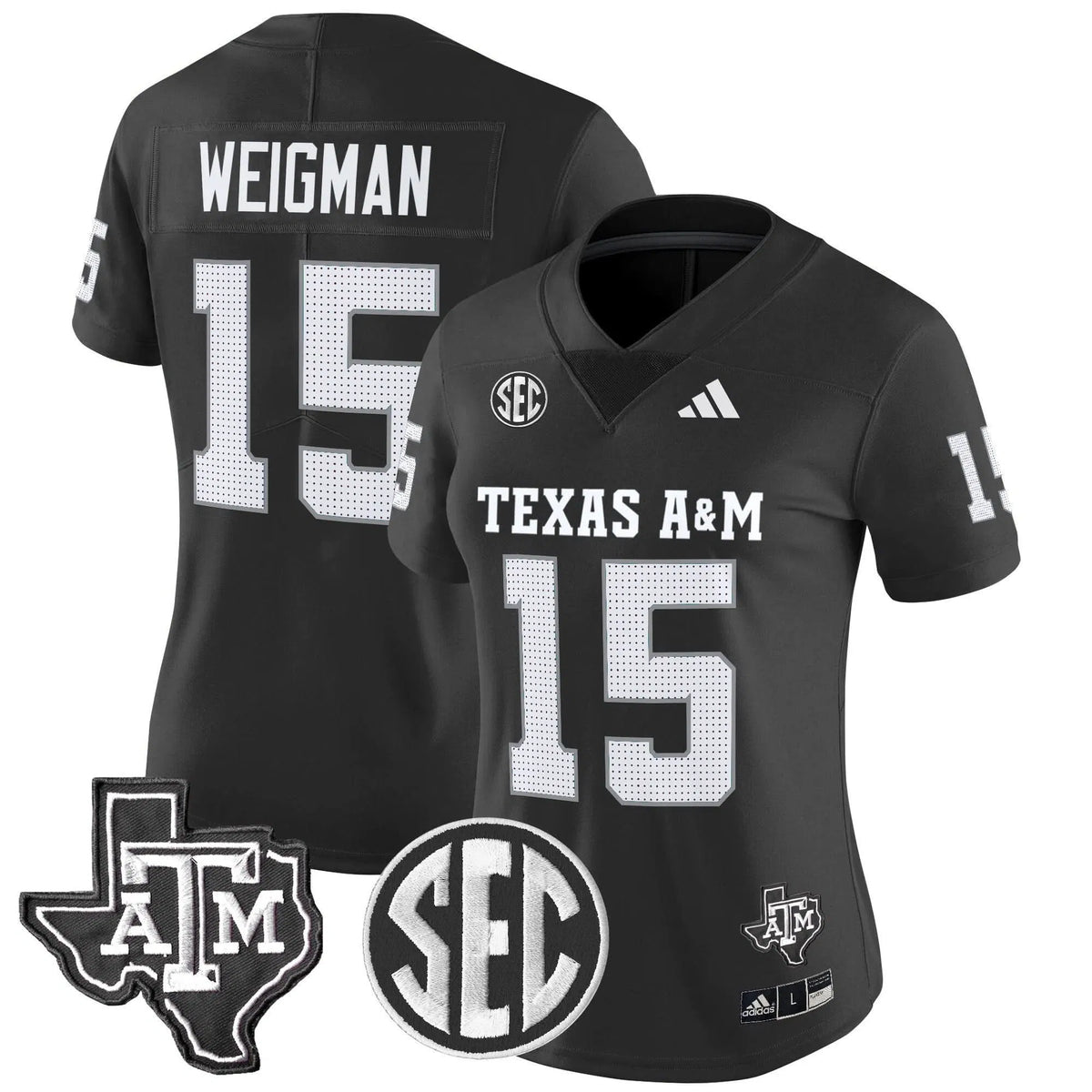 Personalized Women's Aggies 2026 Vapor Limited Jersey - Stitched - Black / Conner Weigman Stitched