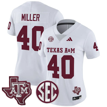 Personalized Women's Aggies 2026 Vapor Limited Jersey - Stitched - White / Von Miller Stitched