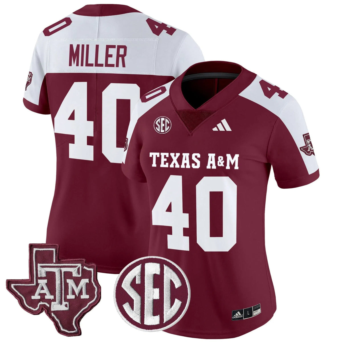 Personalized Women's Aggies 2026 Vapor Limited Jersey - Stitched - Maroon Alternate / Von Miller Stitched
