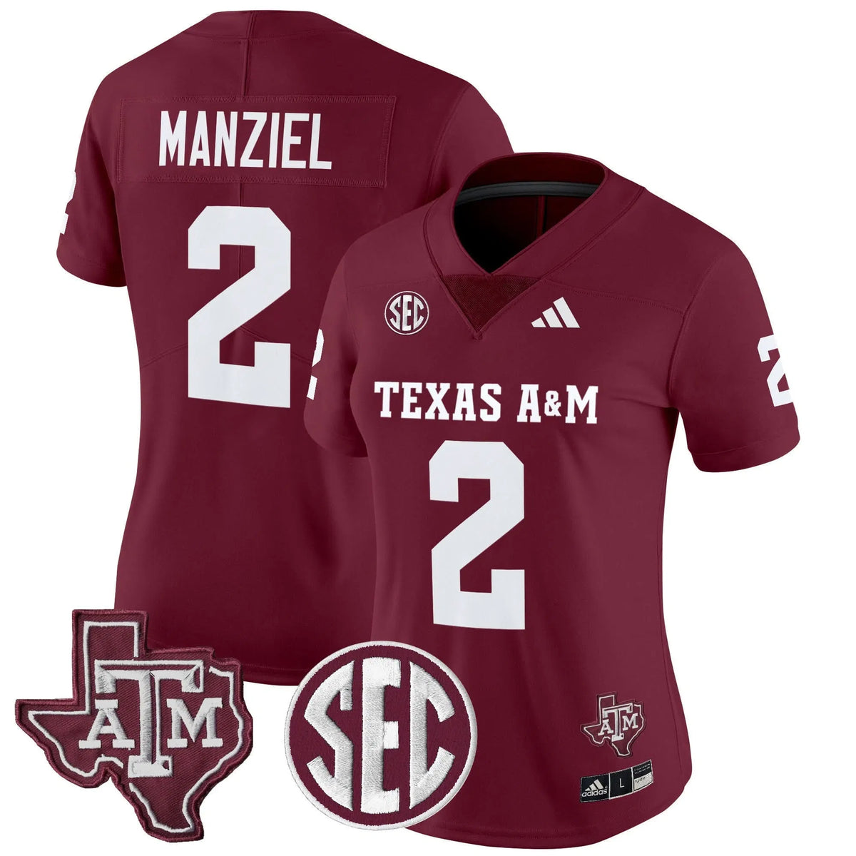 Personalized Women's Aggies 2026 Vapor Limited Jersey - Stitched - Maroon / Johnny Manziel Stitched