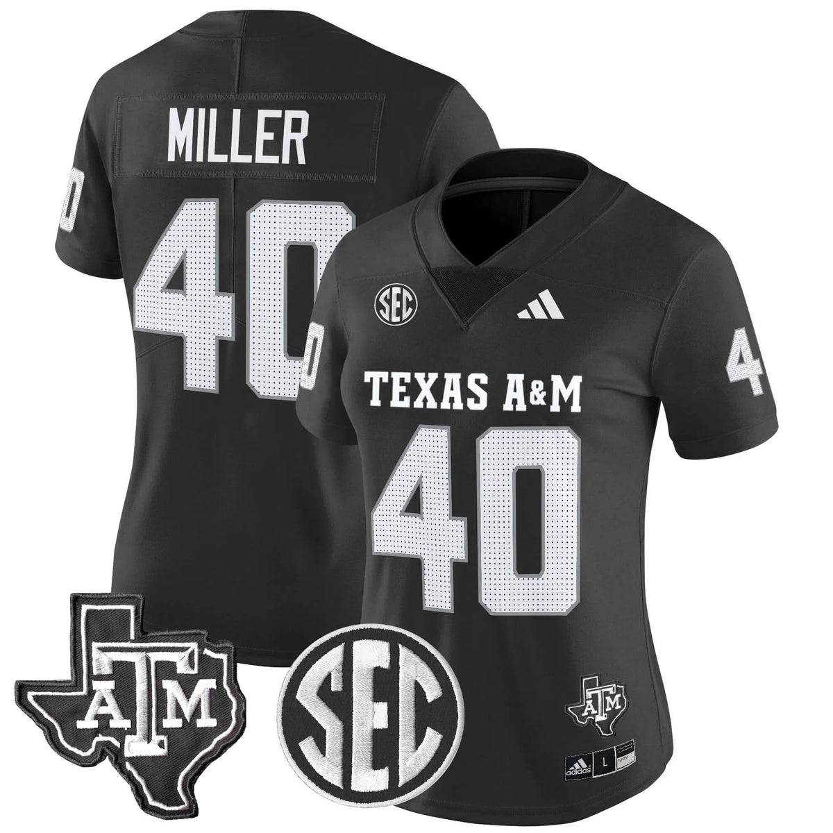 Personalized Women's Aggies 2026 Vapor Limited Jersey - Stitched - Black / Von Miller Stitched