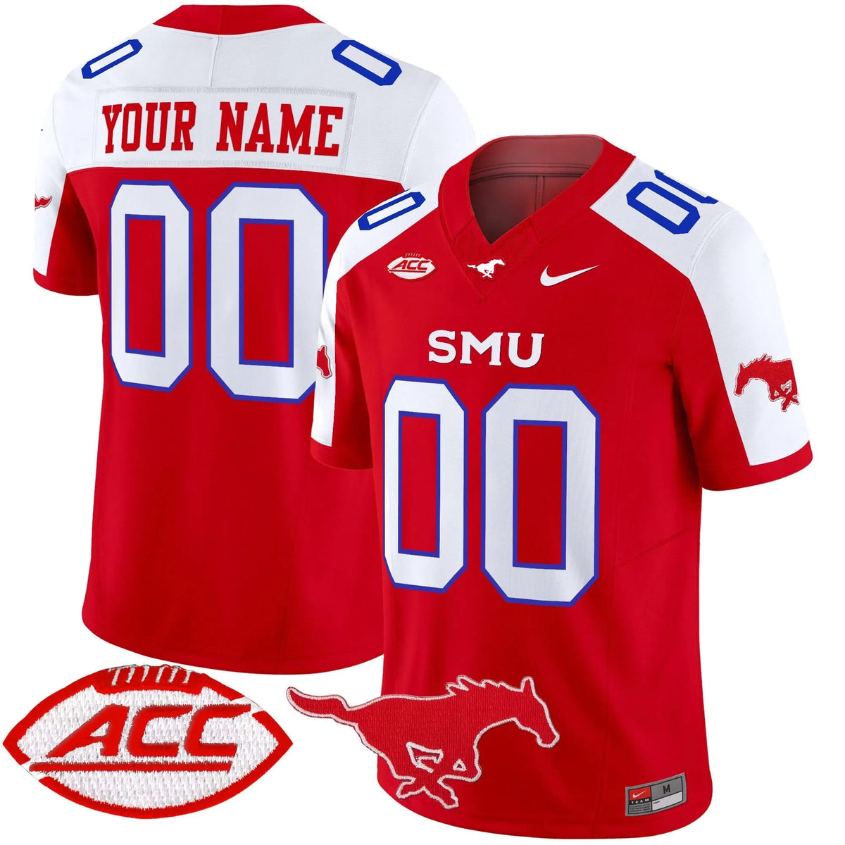 Personalized SMU 2026 Vapor Limited Custom Jersey - Stitched - Red Alternate Stitched
