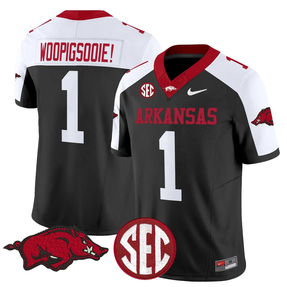 Personalized AR Vapor Limited Jersey - Black Alternate / Woo Pig Sooie Stitched