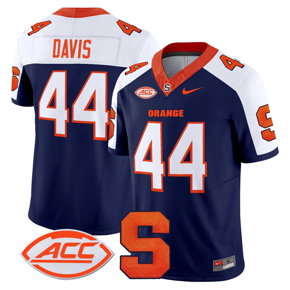 Personalized Syracuse Orange 2026 Vapor Limited Jersey - Navy Alternate / Ernie Davis Stitched