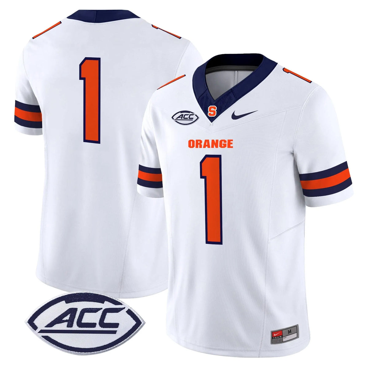 Personalized Syracuse Orange 2026 Vapor Limited Jersey - White / #1 Team Stitched