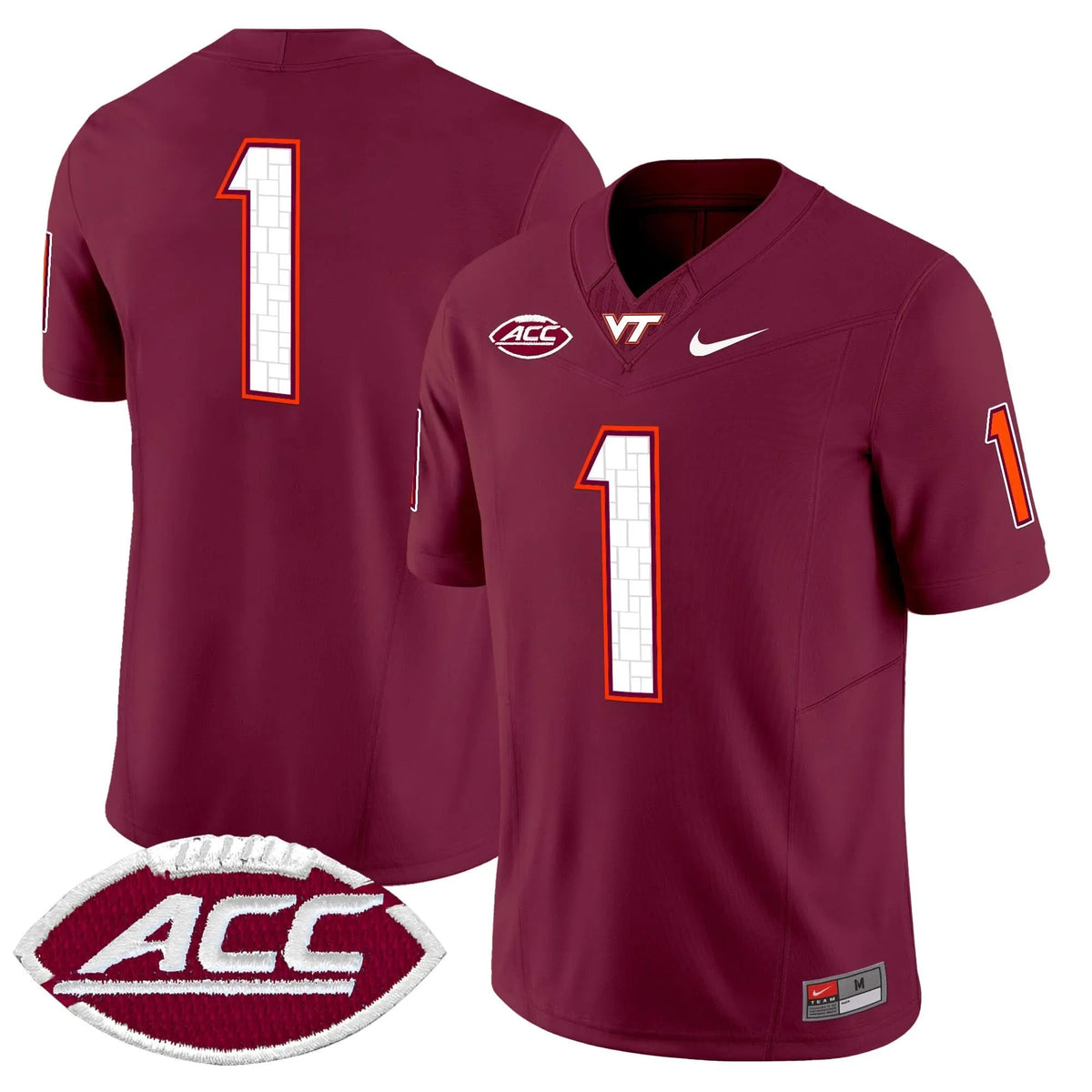 Personalized VTH 2026 Vapor Limited Jersey - Maroon / #1 Team Stitched