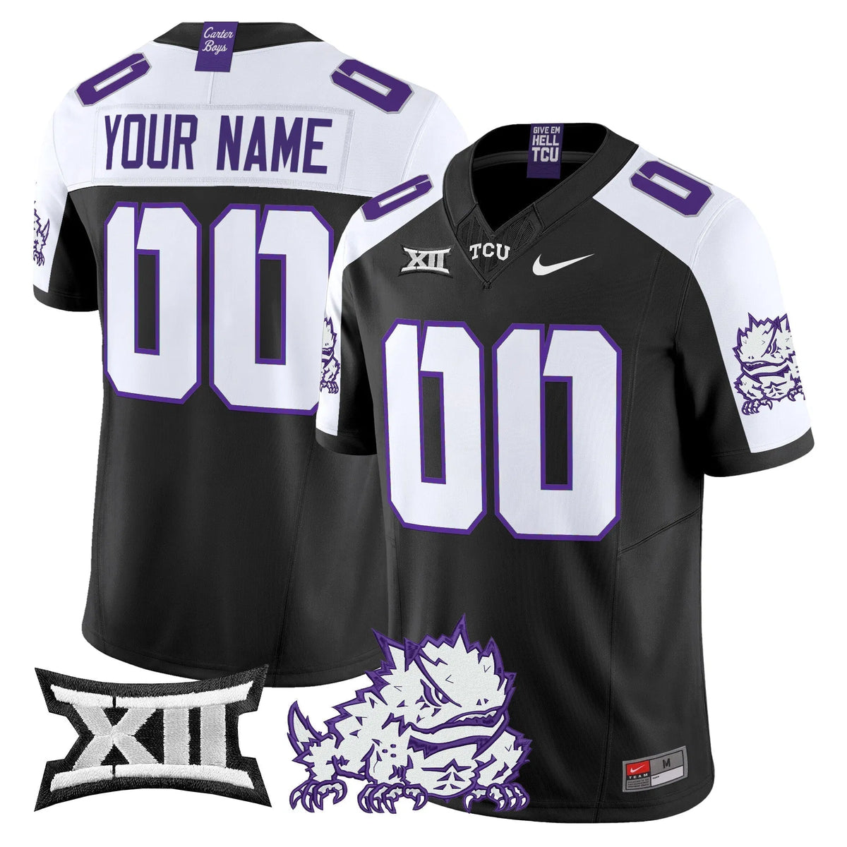 Personalized TCU Horned Frogs 2026 Vapor Limited Custom Jersey - Black Alternate Stitched