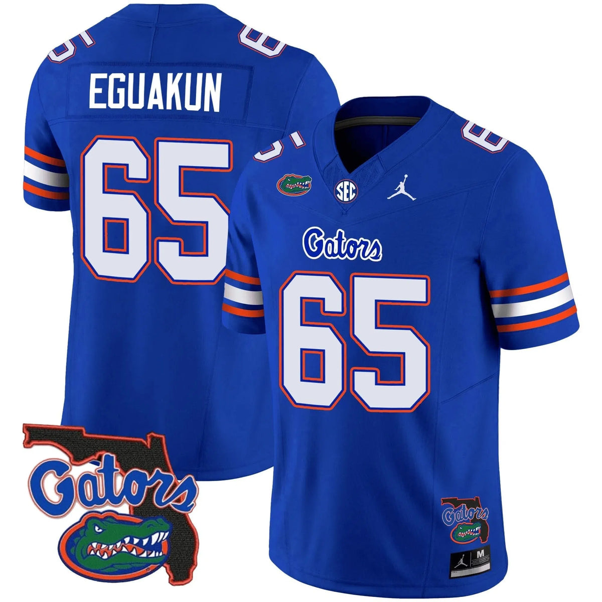 Personalized FG 2023 Vapor Limited Jersey - Florida Map - Royal / Kingsley Eguakun Stitched