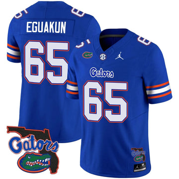 Personalized FG 2023 Vapor Limited Jersey - Florida Map - Royal / Kingsley Eguakun Stitched