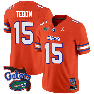 Personalized FG 2023 Vapor Limited Jersey - Florida Map - Orange / Tim Tebow Stitched