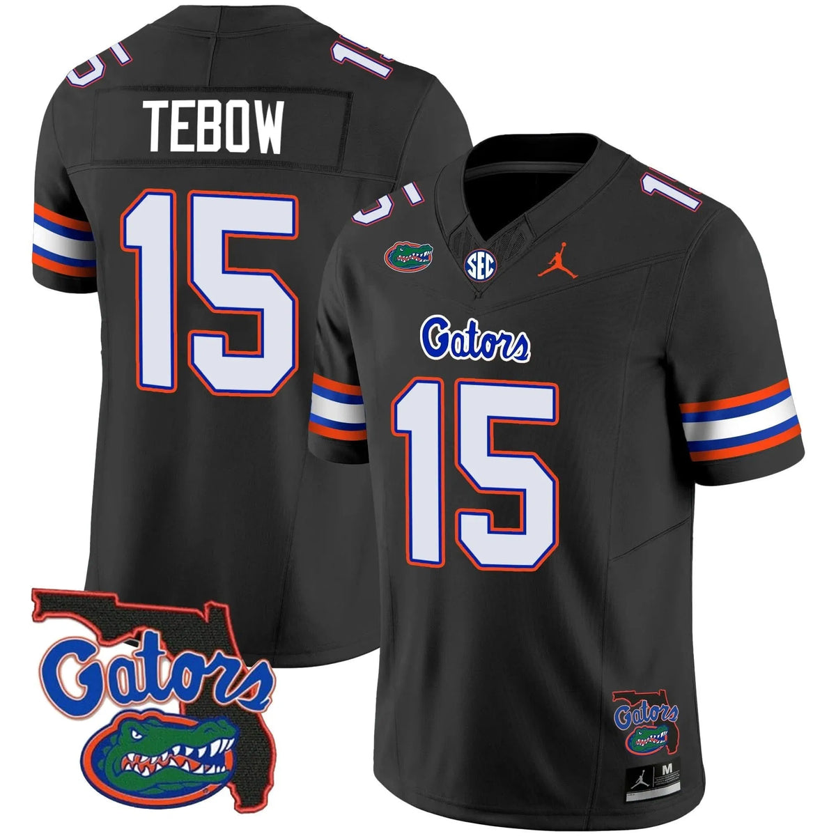 Personalized FG 2023 Vapor Limited Jersey - Florida Map - Black / Tim Tebow Stitched