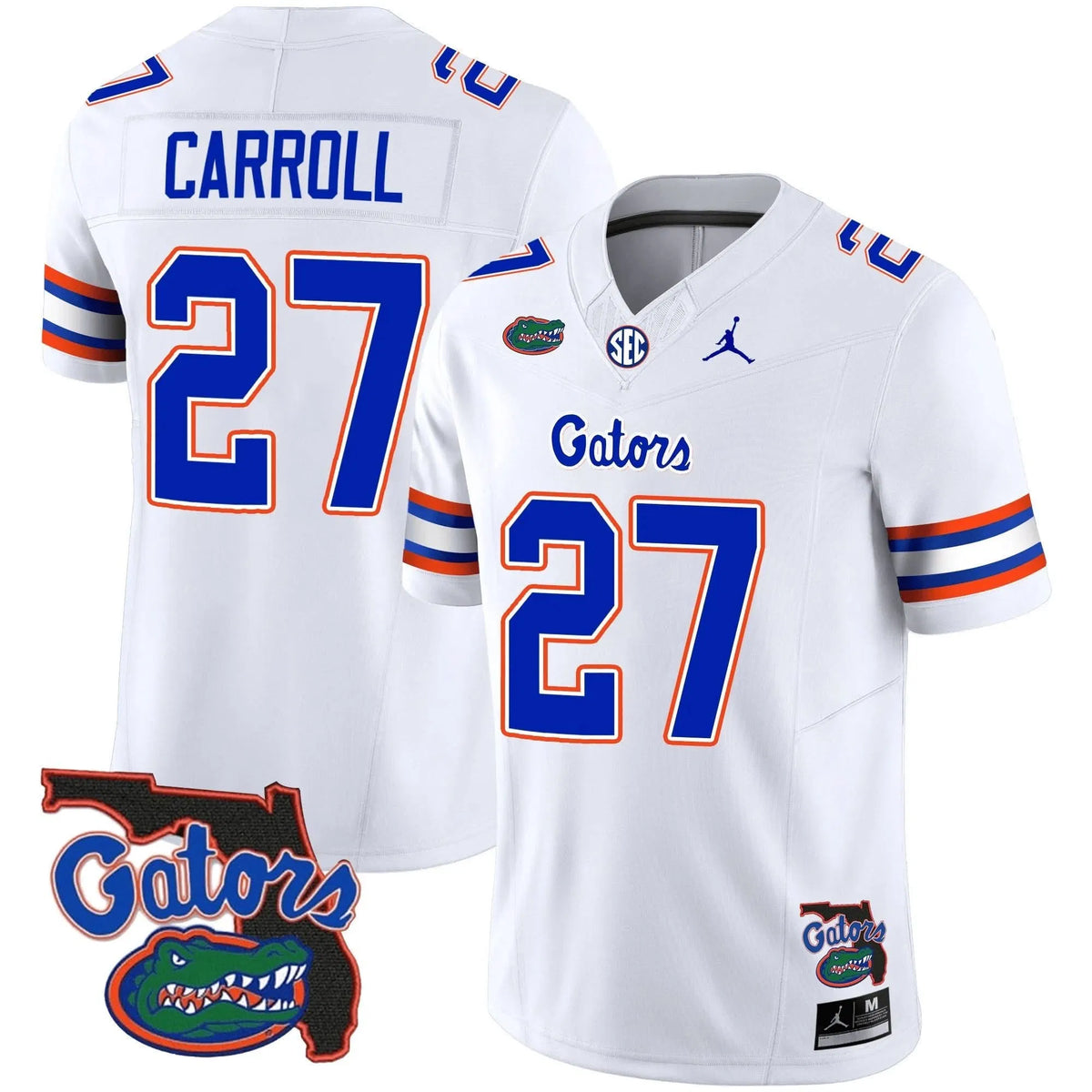 Personalized FG 2023 Vapor Limited Jersey - Florida Map - White / Cam Carroll Stitched