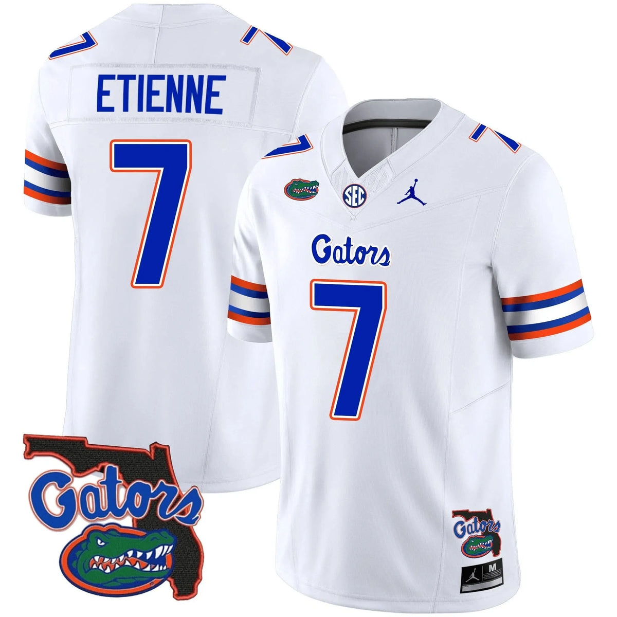 Personalized FG 2023 Vapor Limited Jersey - Florida Map - White / Trevor Etienne Stitched