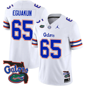 Personalized FG 2023 Vapor Limited Jersey - Florida Map - White / Kingsley Eguakun Stitched