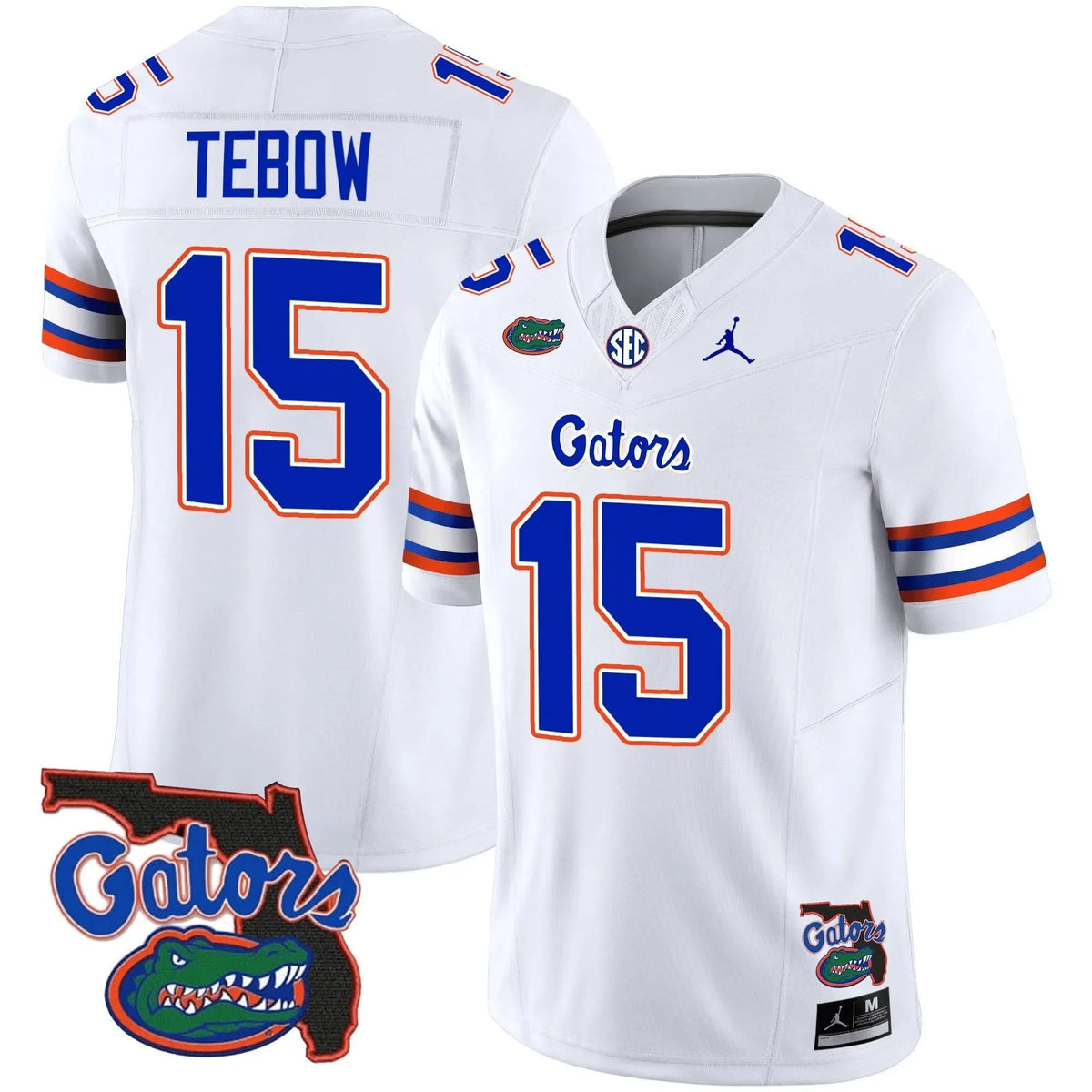 Personalized FG 2023 Vapor Limited Jersey - Florida Map - White / Tim Tebow Stitched