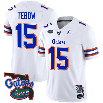 Personalized FG 2023 Vapor Limited Jersey - Florida Map - White / Tim Tebow Stitched