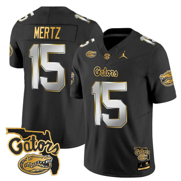Personalized FG 2026 Florida Patch Gold Vapor Limited Jersey - Black Limited / Graham Mertz Stitched