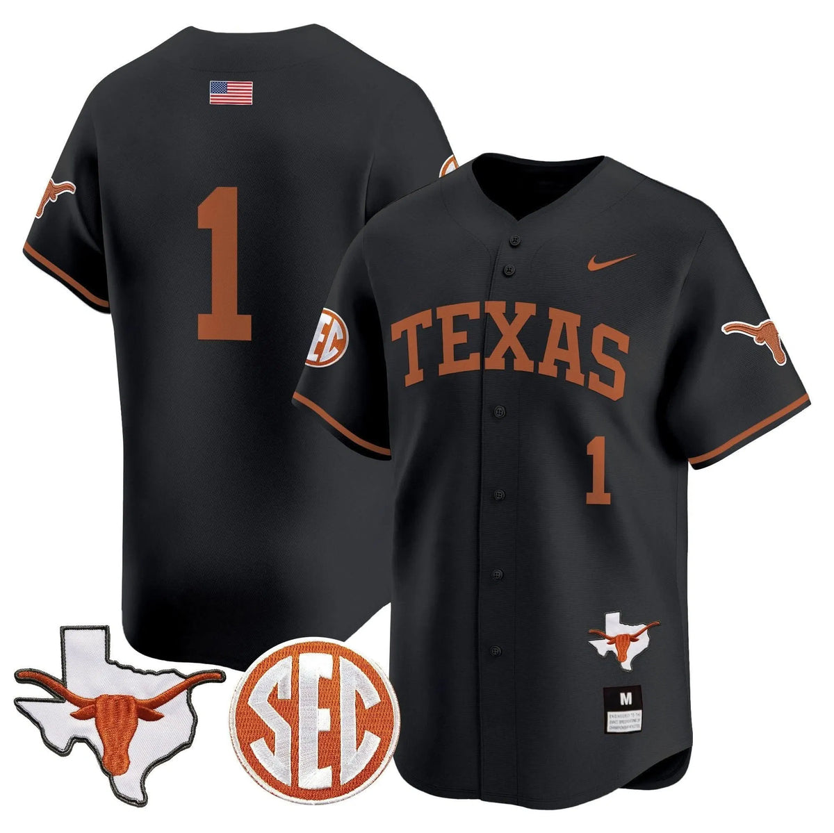 Personalized TL 2026 Vapor Premier Baseball Jersey - Stitched - Black / #1 Team Stitched