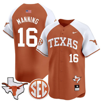Personalized TL 2026 Vapor Premier Baseball Jersey - Stitched - Orange Alternate / Arch Manning Stitched
