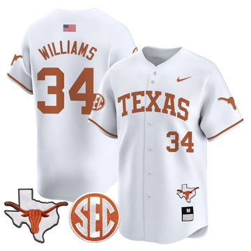 Personalized TL 2026 Vapor Premier Baseball Jersey - Stitched - White / Ricky Williams Stitched