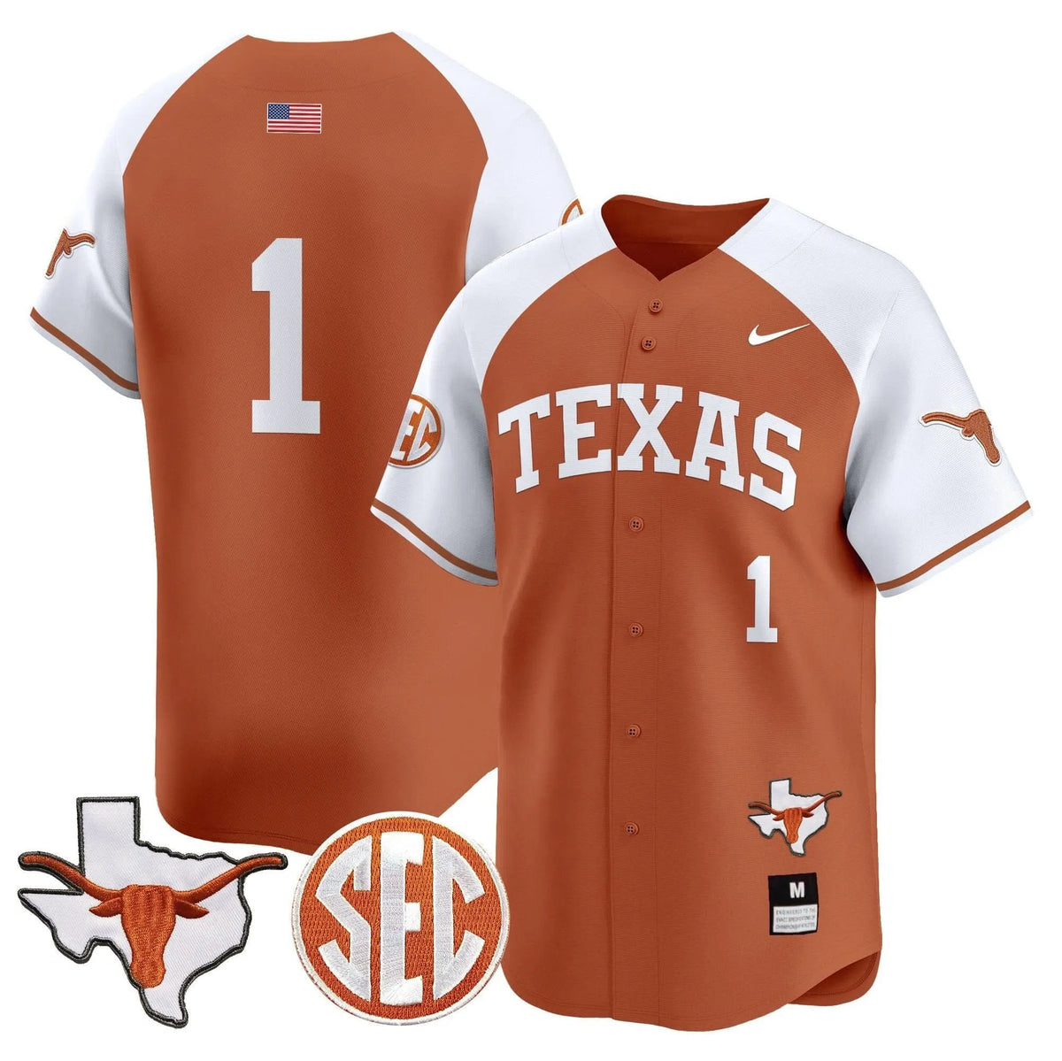 Personalized TL 2026 Vapor Premier Baseball Jersey - Stitched - Orange Alternate / #1 Team Stitched