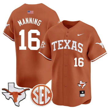 Personalized TL 2026 Vapor Premier Baseball Jersey - Stitched - Texas Orange / Arch Manning Stitched
