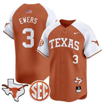 Personalized TL 2026 Vapor Premier Baseball Jersey - Stitched - Orange Alternate / Quinn Ewers Stitched
