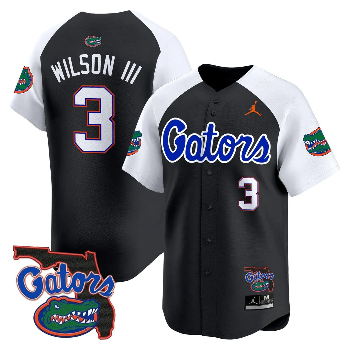 Personalized FG 2026 Florida Patch Vapor Baseball Jersey - Stitched - Black Alternate / Eugene Wilson III Stitched