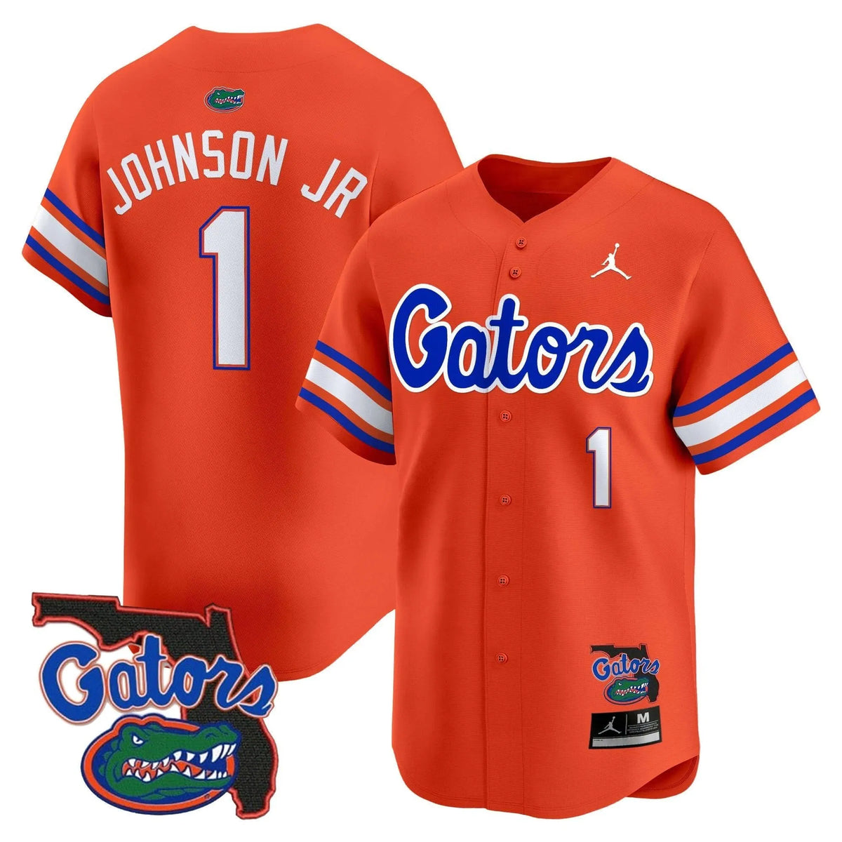 Personalized FG 2026 Florida Patch Vapor Baseball Jersey - Stitched - Orange / Montrell Johnson Jr. Stitched