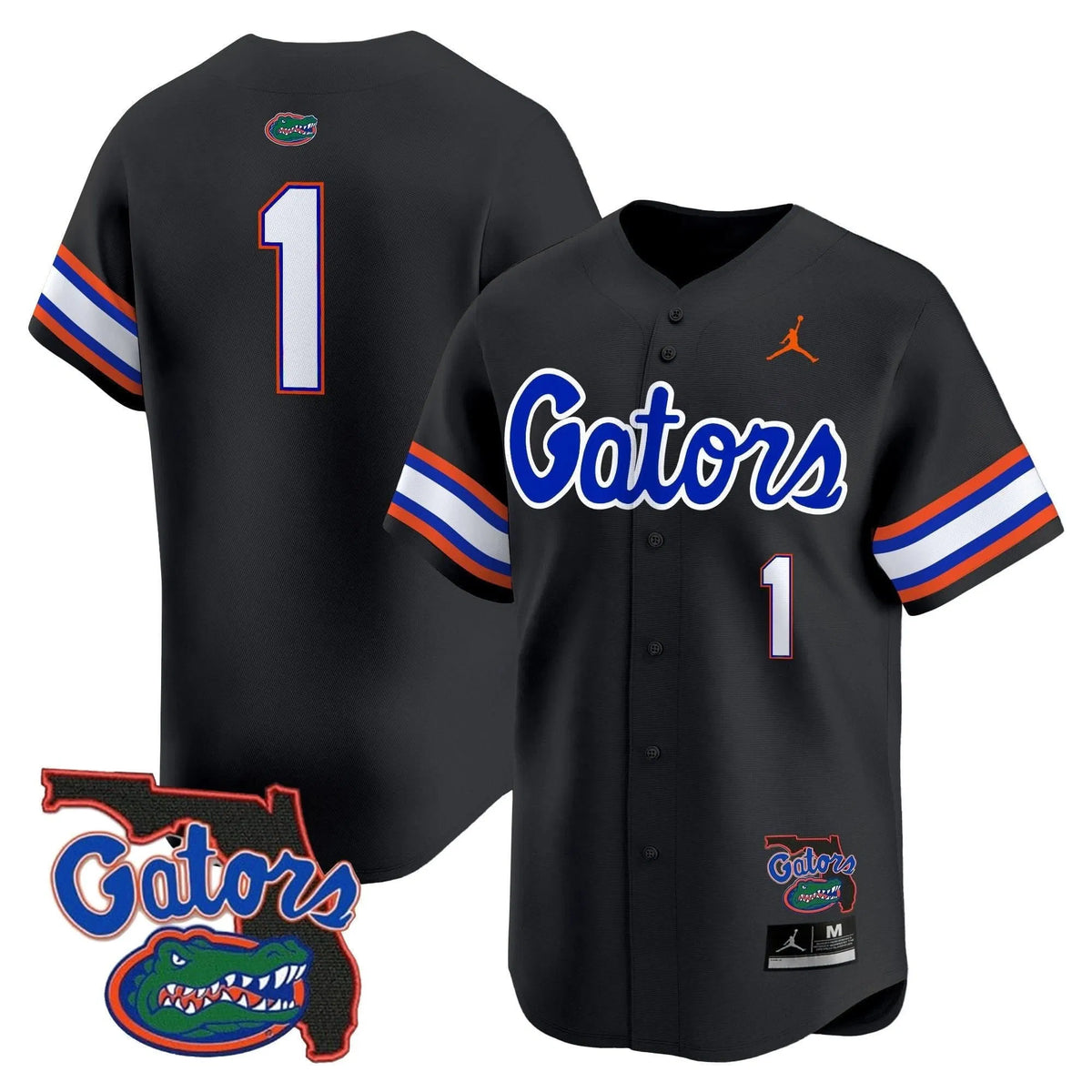 Personalized FG 2026 Florida Patch Vapor Baseball Jersey - Stitched - Black / #1 Team Stitched