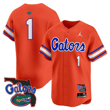 Personalized FG 2026 Florida Patch Vapor Baseball Jersey - Stitched - Orange / #1 Team Stitched