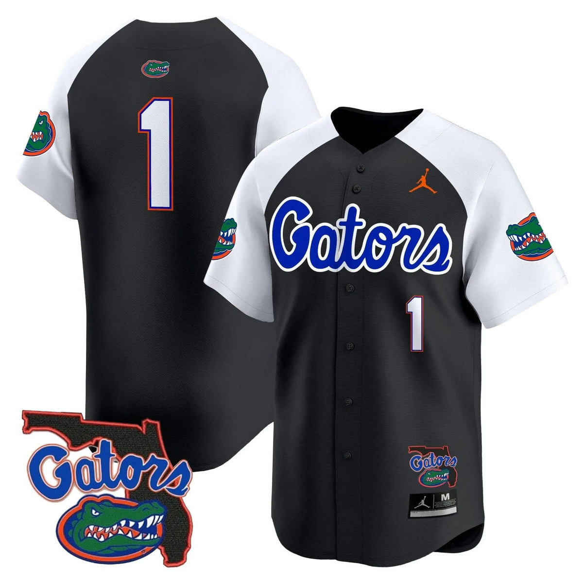 Personalized FG 2026 Florida Patch Vapor Baseball Jersey - Stitched - Black Alternate / #1 Team Stitched