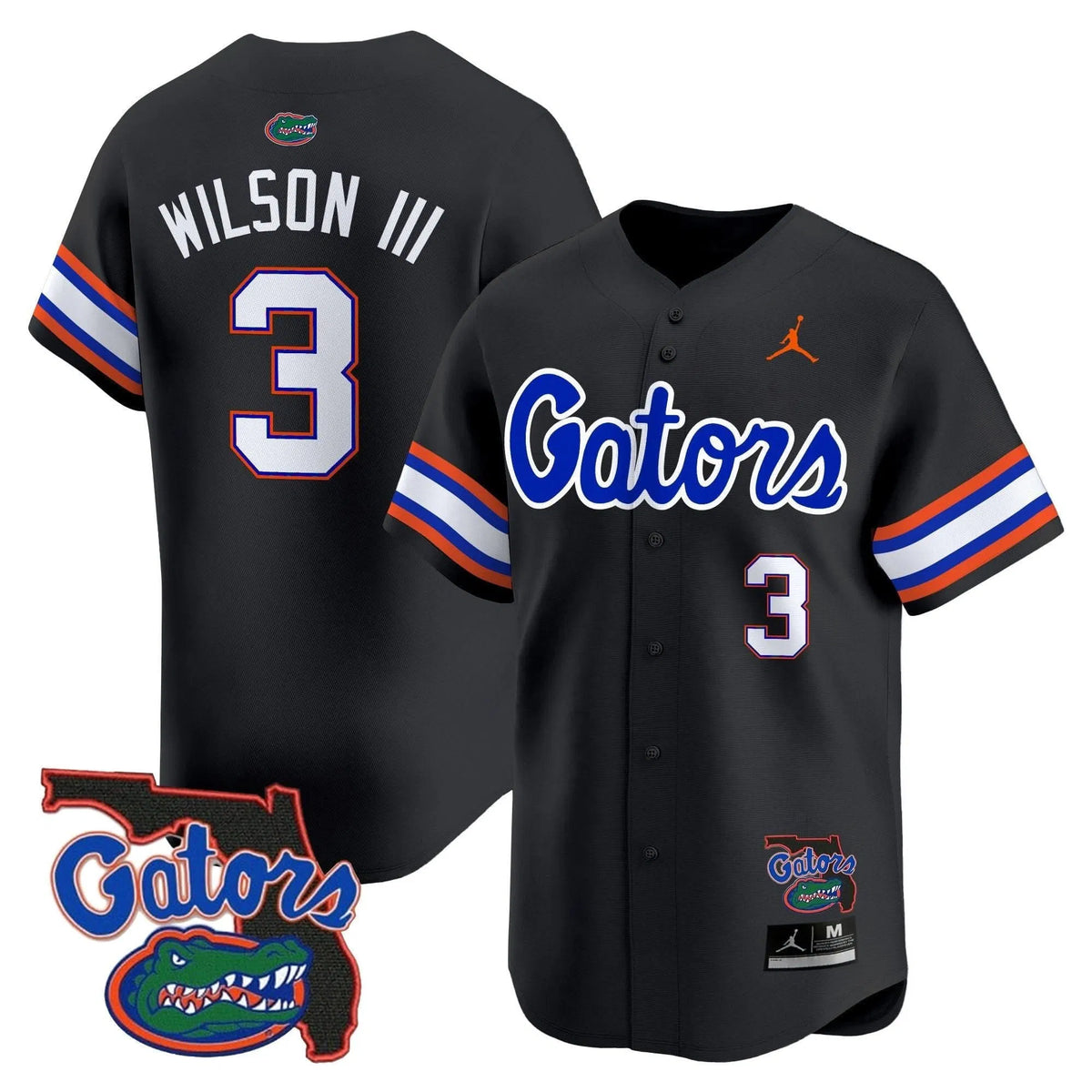 Personalized FG 2026 Florida Patch Vapor Baseball Jersey - Stitched - Black / Eugene Wilson III Stitched
