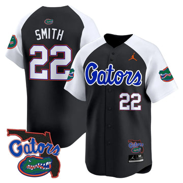 Personalized FG 2026 Florida Patch Vapor Baseball Jersey - Stitched - Black Alternate / Emmitt Smith Stitched