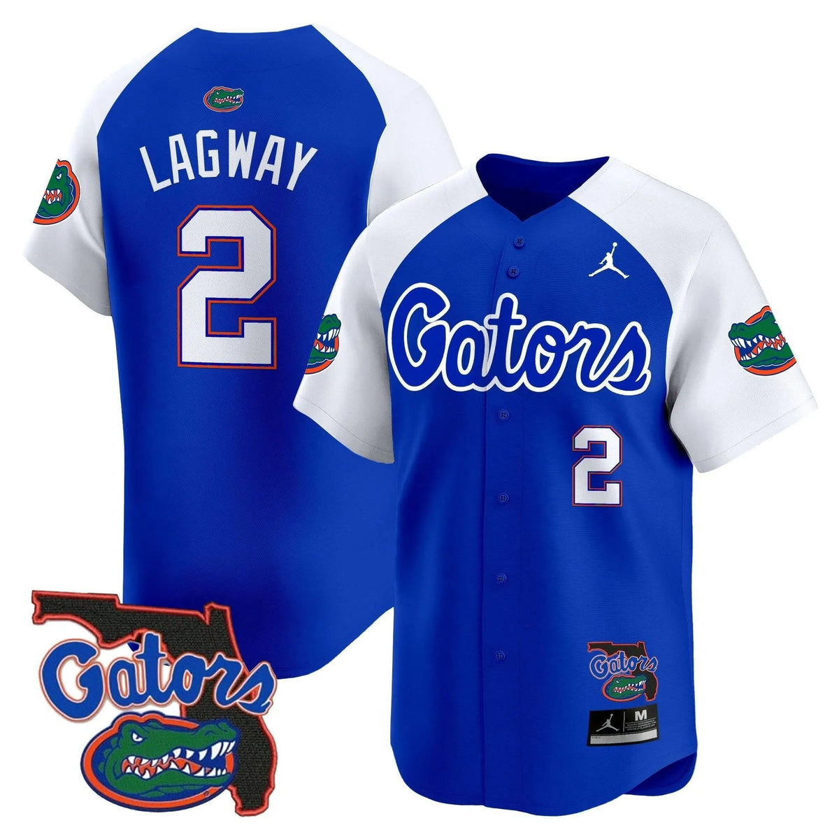 Personalized FG 2026 Florida Patch Vapor Baseball Jersey - Stitched - Royal Alternate / DJ Lagway Stitched
