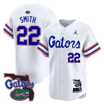 Personalized FG 2026 Florida Patch Vapor Baseball Jersey - Stitched - White / Emmitt Smith Stitched