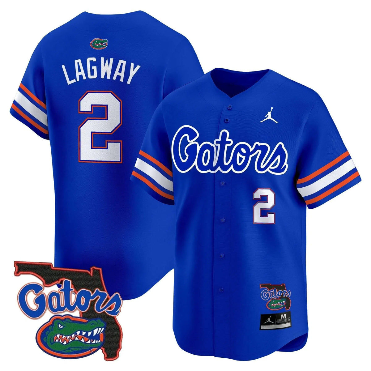 Personalized FG 2026 Florida Patch Vapor Baseball Jersey - Stitched - Royal / DJ Lagway Stitched