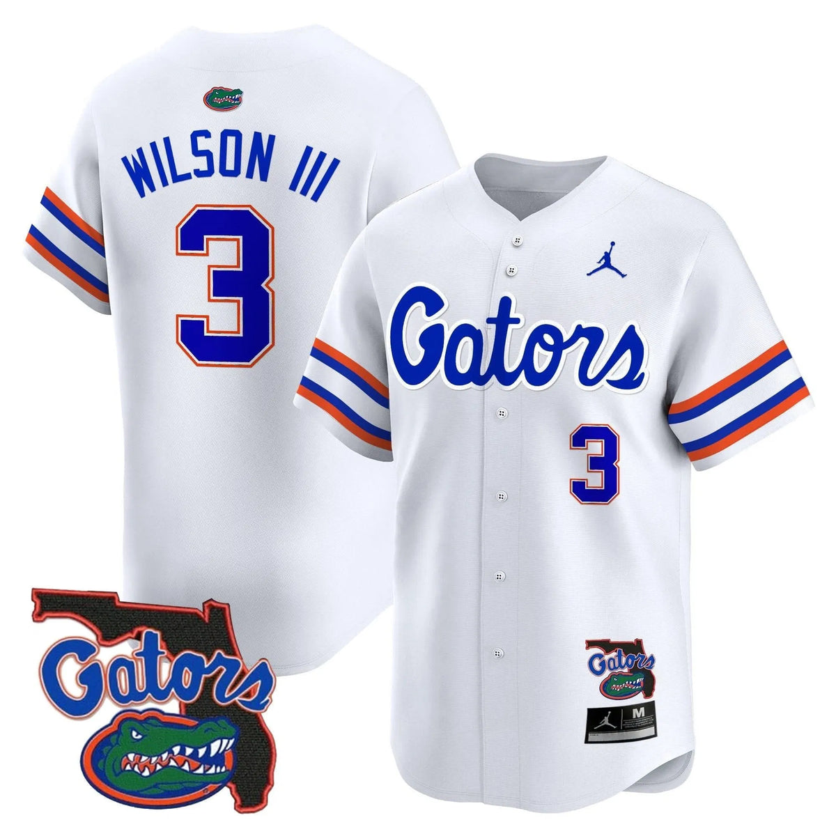 Personalized FG 2026 Florida Patch Vapor Baseball Jersey - Stitched - White / Eugene Wilson III Stitched