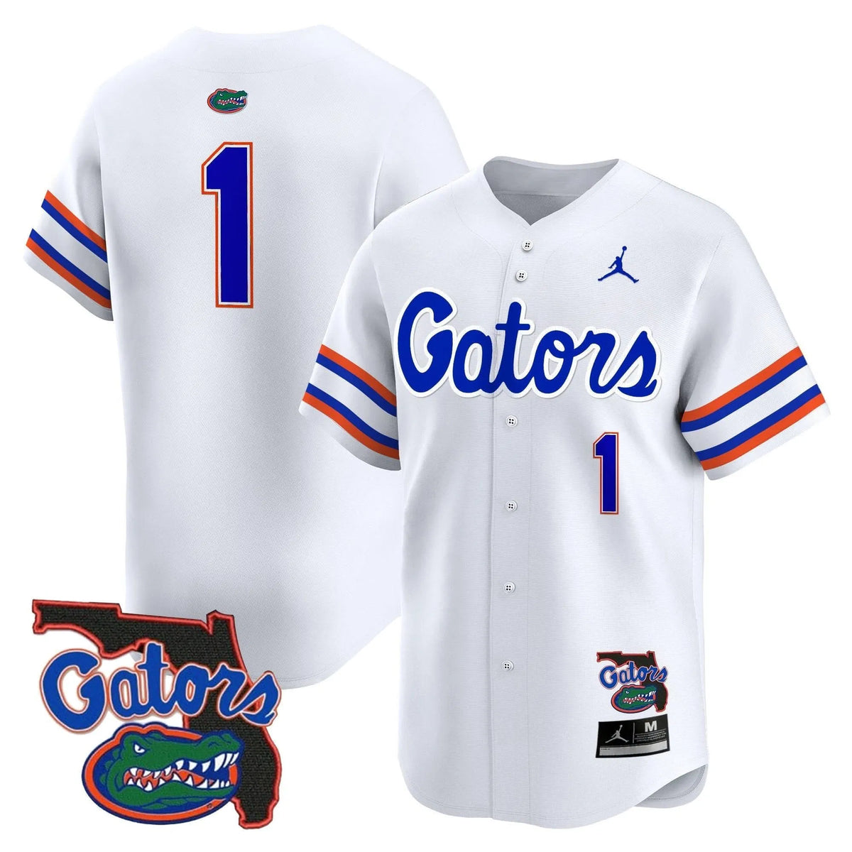 Personalized FG 2026 Florida Patch Vapor Baseball Jersey - Stitched - White / #1 Team Stitched