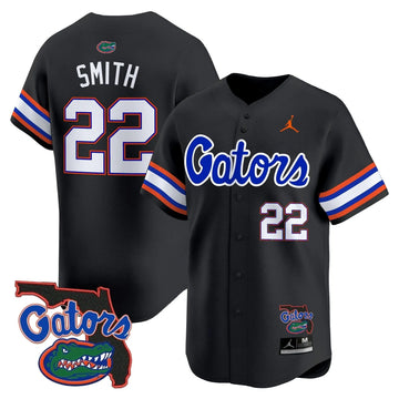 Personalized FG 2026 Florida Patch Vapor Baseball Jersey - Stitched - Black / Emmitt Smith Stitched