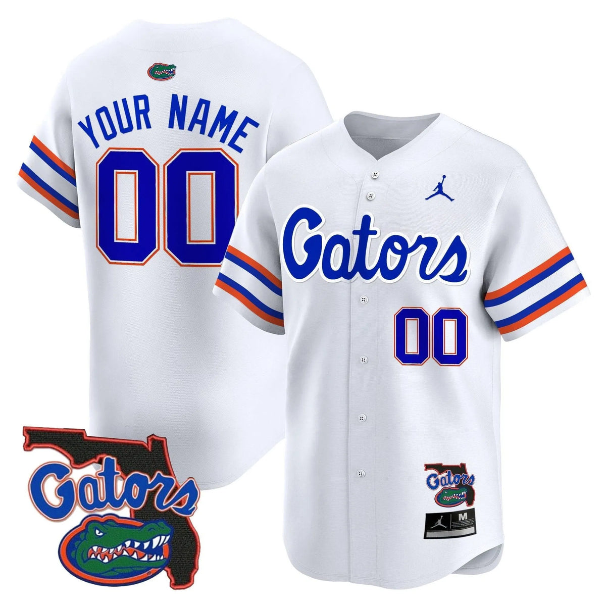 Personalized FG 2026 Florida Patch Vapor Baseball Custom Jersey - Stitched - White Stitched