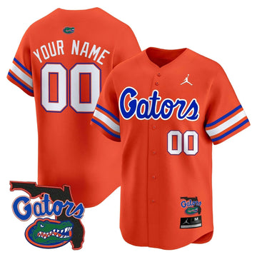 Personalized FG 2026 Florida Patch Vapor Baseball Custom Jersey - Stitched - Orange Stitched