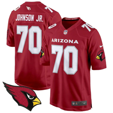 Personalized AC 2026 Game Jersey - Red / Paris Johnson Jr. Stitched