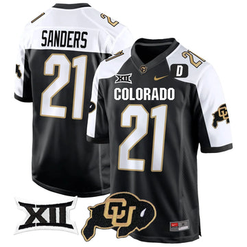Personalized CB Big 12 XII Patch Game Jersey V2 - Alternate / Shilo Sanders Stitched